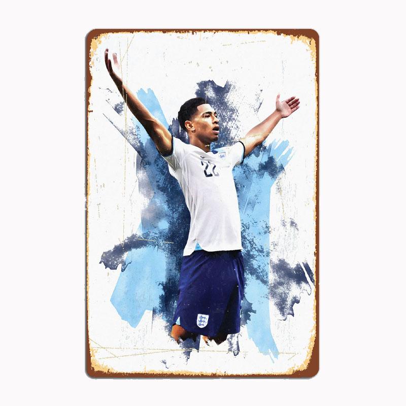 Jude Bellingham Football Sport Player Posters Metal Print Sign Poster Garage Room Cinema Living Custom Tin Vintage Home Decor