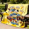 1pc Minions Outdoor Personalized Flannel Blanket, Soft, Lightweight Personalized Flannel Blanket, Digital Printing,