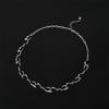 Trendy Wavy Design Zinc Alloy Necklace Stylish Hip Hop Fashion Jewelry Accessory For All