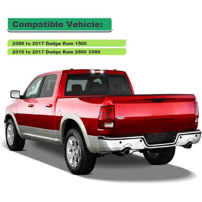 3Rd Third Brake Light Seal Gasket Compatible With Dodge Ram 1500 2009 To 2018, Ram 2500 3500 2010 To 2018,Waterproof High Mount Stop Lamp Assembly,