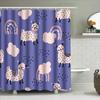 Blue Cartoon Animal Print Shower Curtain Sheep Rainbow Pattern Decor Home Bath Accessories For Kids Bathroom 3D Printed Fabric W