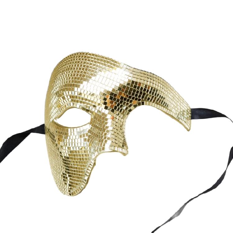 Elegante Halbgesichtsbedeckung Elegante Disco-Spiegelmaske für Kostümpartys und Karnevals-Maskenbälle