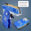 Mini Folding Metal Rubber Band Gun Keychain for Kids