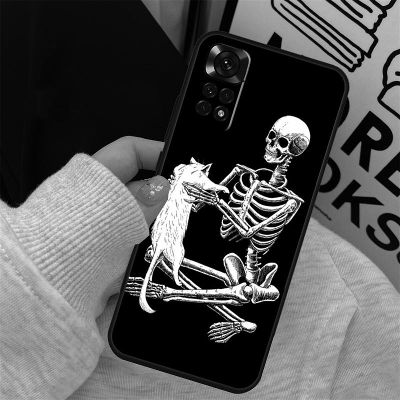 Bones Skeleton Case For Xiaomi Redmi Note 12 Pro 11 Pro 8 9 10 Pro Note 12S 10S 11S 10A 9C 10C 12C Cover