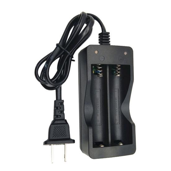 US/EU Plug Double Slots 18650 Lithium Battery Charger Adapter with LED Indicator