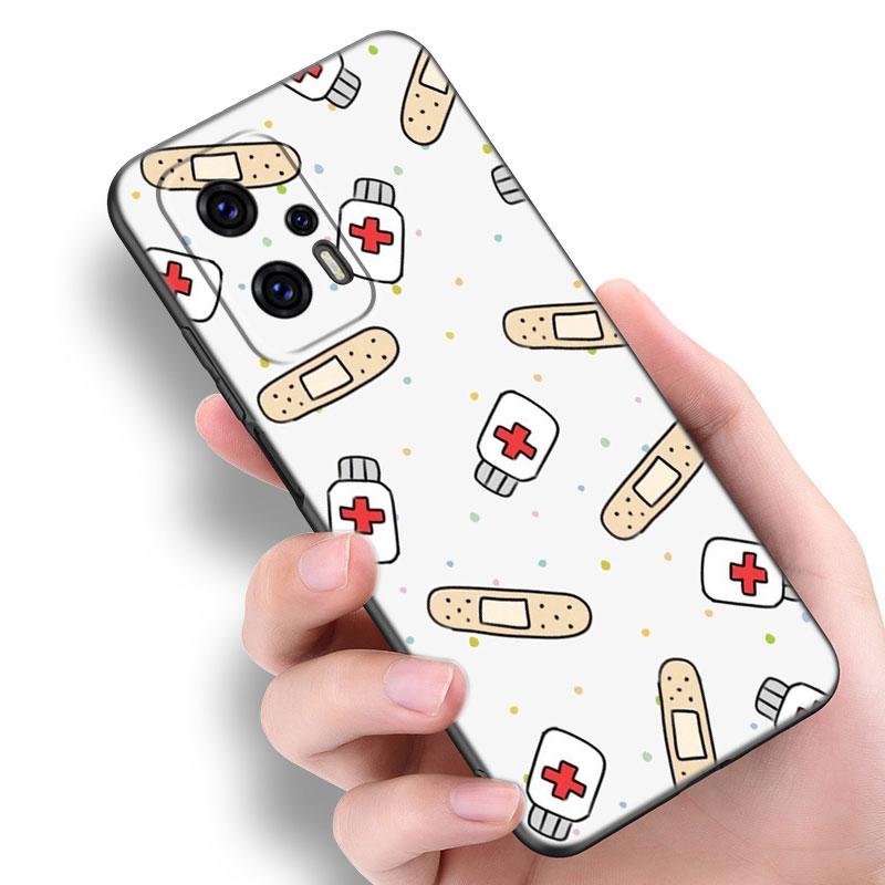 Arzt Krankenschwester Gesundheit Handyhülle Für Xiaomi POCO F2 F3 M2 M3 M4 X3 X4 Pro NFC F4 GT 5G F1 X2 C3 C31 C40 M5S Weiche TPU Schwarze Hülle