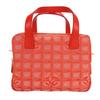 Used CHANEL Handbag New Travel Line COCO Mark Jacquard Nylon/leather Red Shoulder