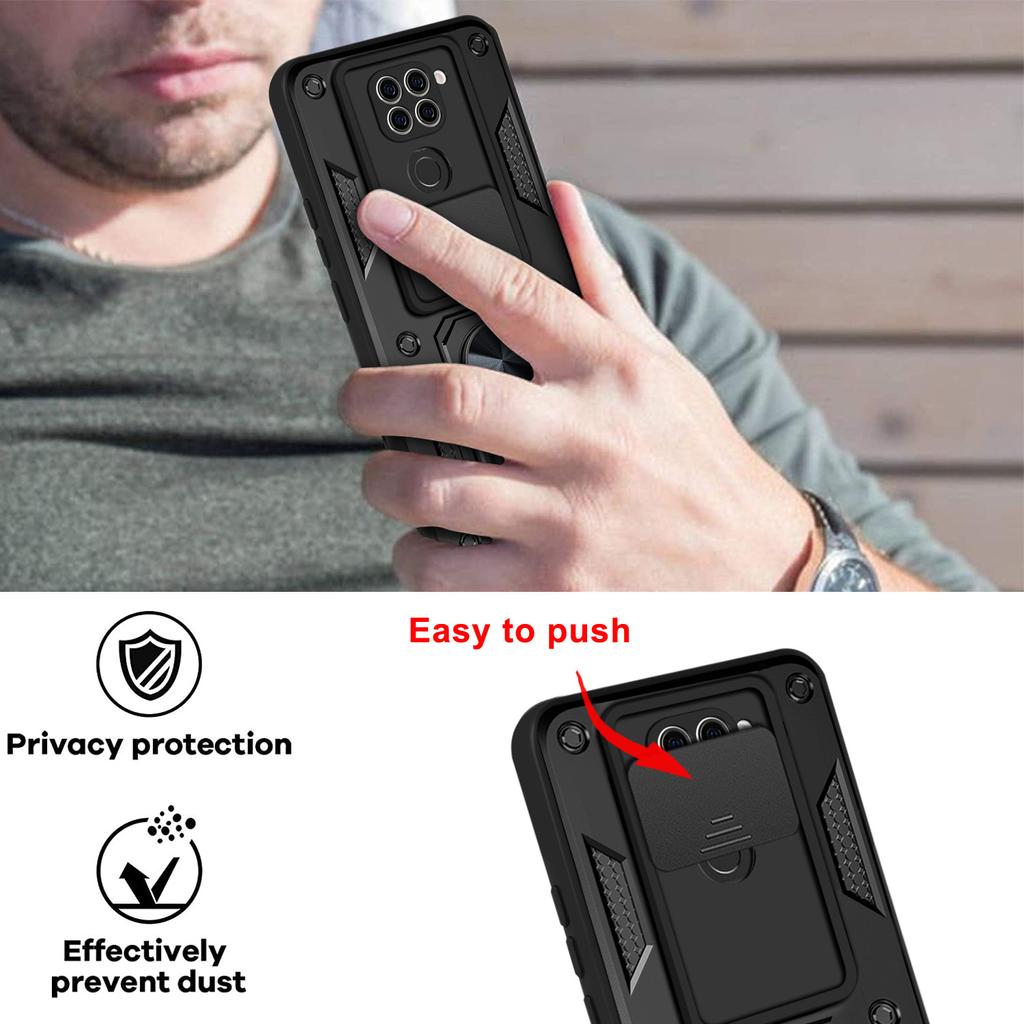 Para Redmi Note 9 Funda Armadura Resistente a Golpes Protector Deslizante de Lente Cubierta para Teléfono Para Xiaomi Redmi Note 9 Funda Carcasa