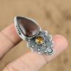 Natural Smokey Quartz Gemstone Pendant 925 Sterling Silver Indian Jewelry