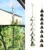 Decorative Cast Iron Wind Chime Outdoor Hanging Bell Garden Ornament for Traditional Christmas Patio Decor