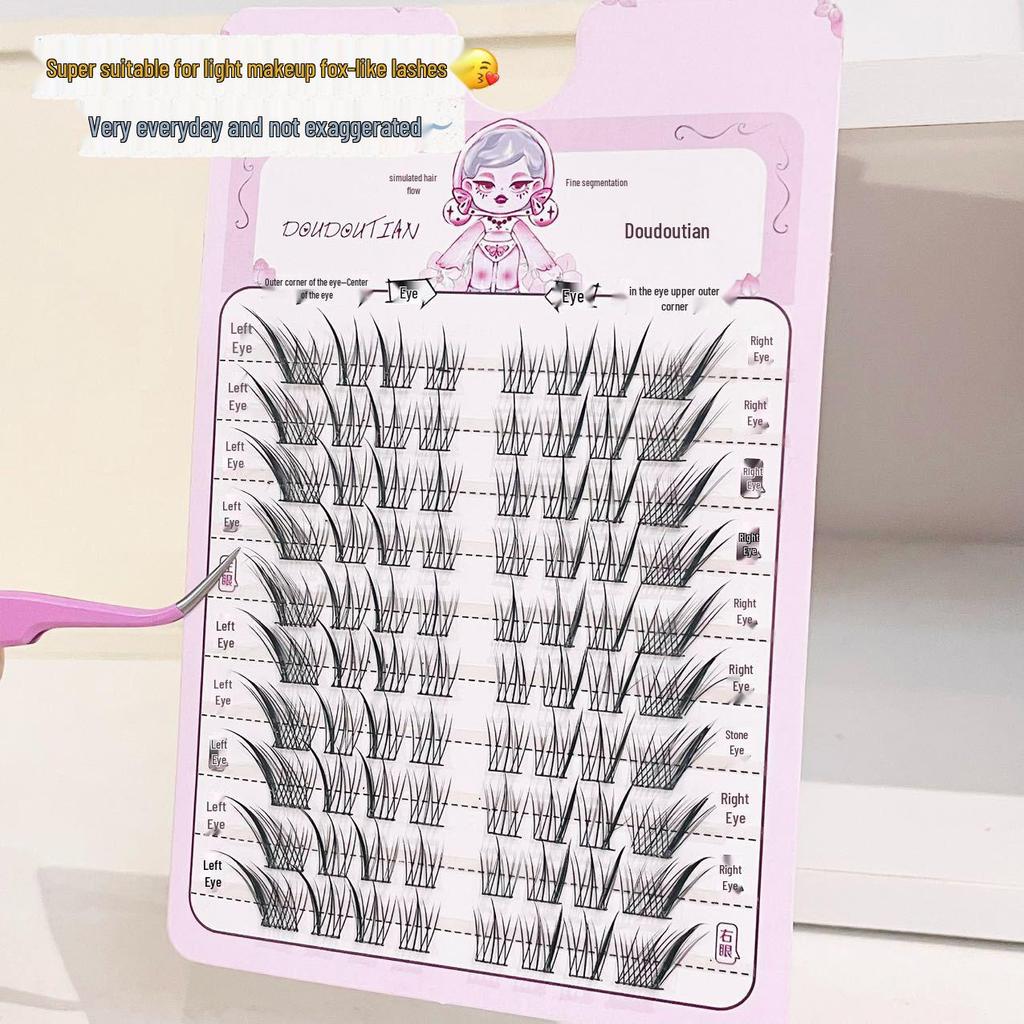 Doudou Sweet & Charming Fox Eye False Eyelashes, Clear & Natural, Cosplay & Comic Book Style, Dense Chinese Style.