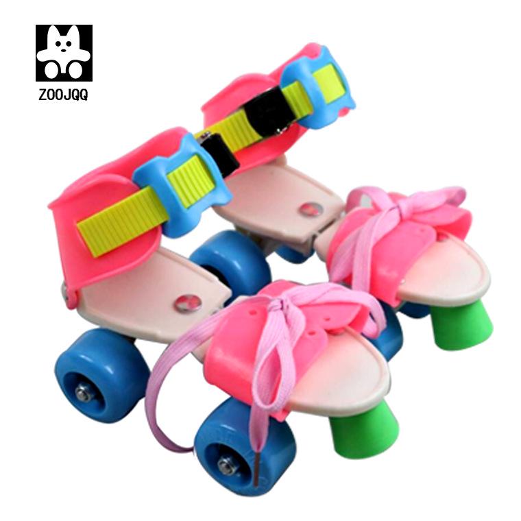 Children's Double-Row Four-Wheel Roller Skates with Protective Gear