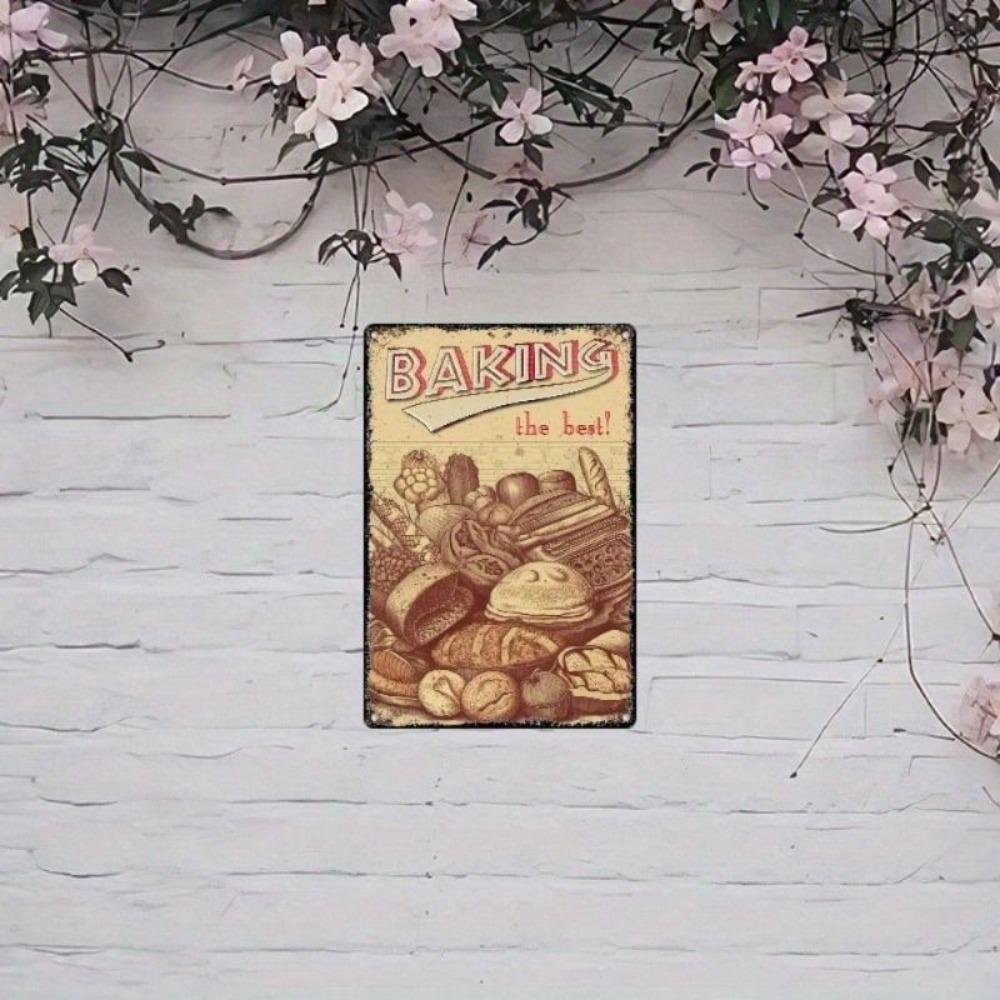 Vintage Metal Sign Bakery Cafe Kitchen Wall Decor 20x30cm Retro Industrial Art Plaque