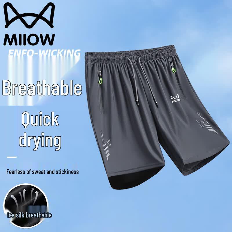 MiiOW Men s Ice Silk Quick-Dry Cool-Feel Beach Shorts 3XL