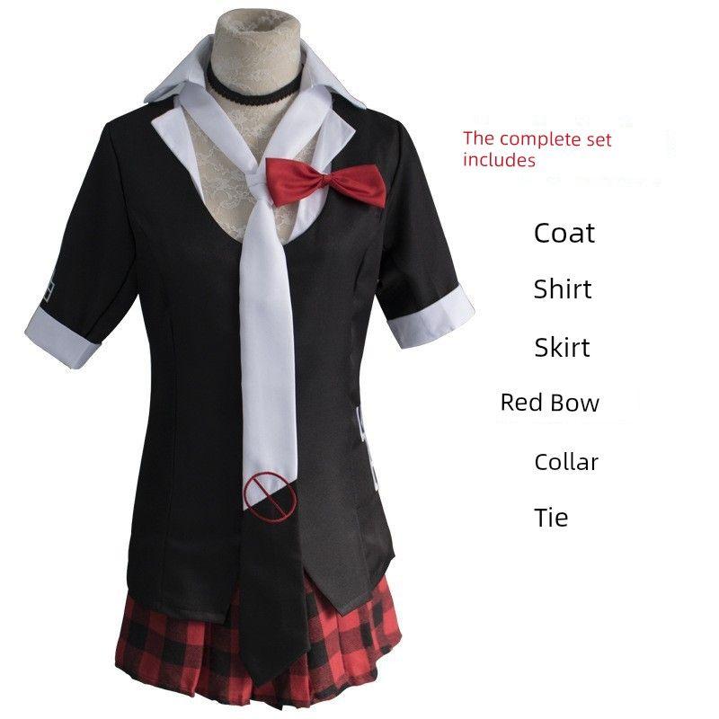 Аниме Данганронпа Эносима Дзюнко Косплей Костюм Полный Комплект Косплей Женская Одежда Black Tie S