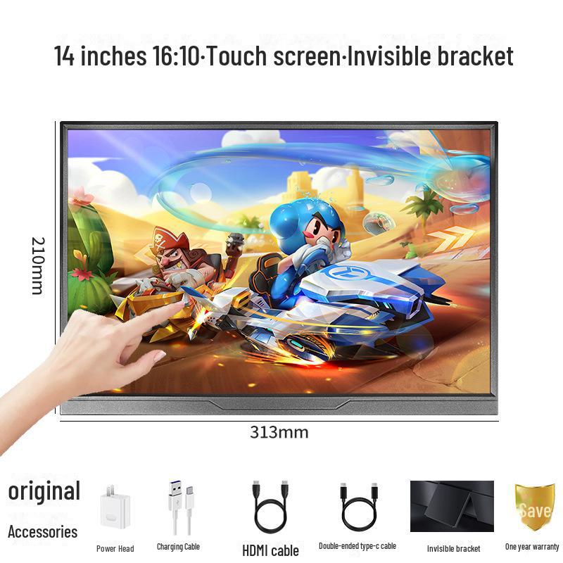 14/15.6-inch Touchscreen Portable Display for Laptop, PS4, Switch Expansion