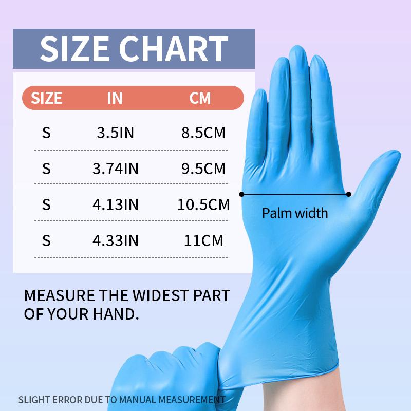 Disposable Nitrile Gloves Wholesale Food Contact Thick Durable Suitable Strong Elasticity Gloves for Kitchen Garden Tattoo Beaut