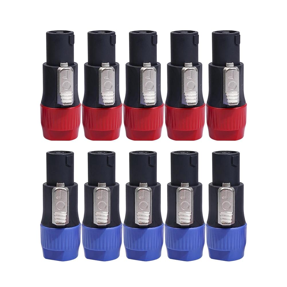 10/20PCS Audio Cable Plug Adapter 4-Pole plug 4Pins NL4FC Connector Aviation Plugs Ohm Plug Speaker Audio Cable Wire Plug Adapte