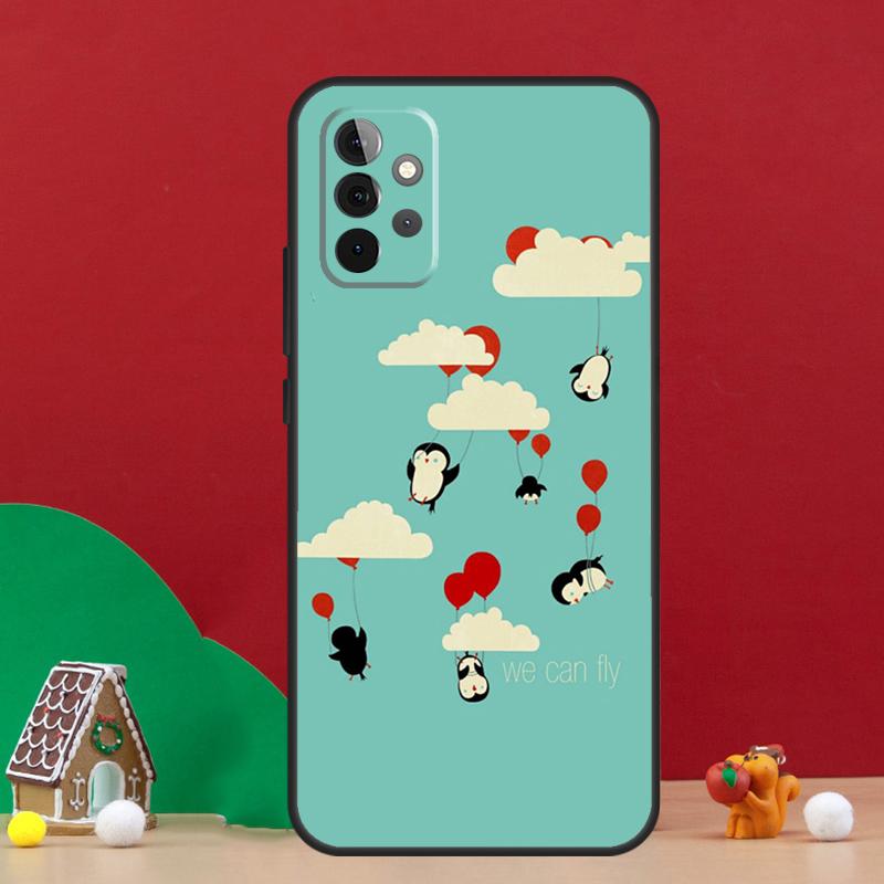 Cute Penguin Pattern Case For Samsung Galaxy A17 A06 A16 A56 A36 A54 A34 A14 A52 A32 A13 A23 A33 A53 A15 A35 A55