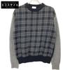 B20919012900 2016 MAGLIONE TRICOT Gray X Navy Wool Long Sleeve Sweater Tops L grayUsed