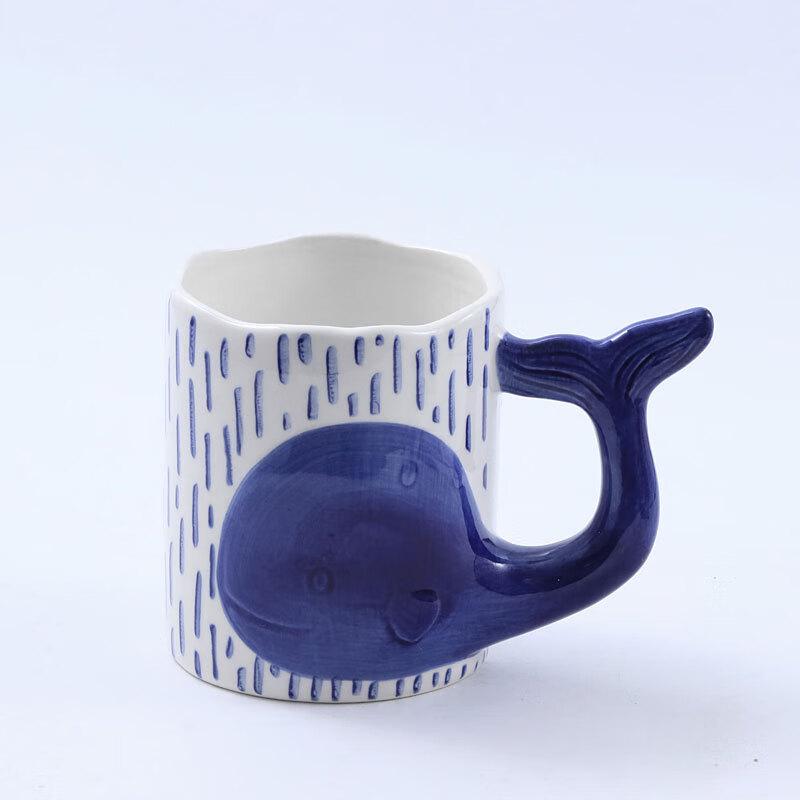 Hand-painted Dolphin Ceramic Couple Mug