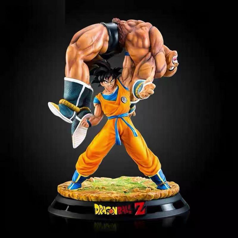 Yiran Toy 1 Boys 19Cm Dragon Ball Goku Carrying Nappa Statue Timeless Scene Gk Figure Anime Collectible Model Toy Desk Decor Decoration Gift