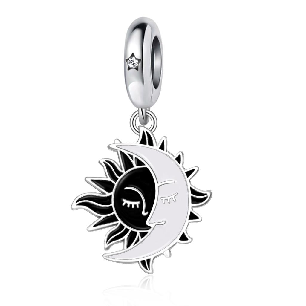 925 Silver Bat Witch Pumpkin Scream Skull Spider Moon Bead Fit Pan Charms Bracelet For Making Women Halloween Berloque