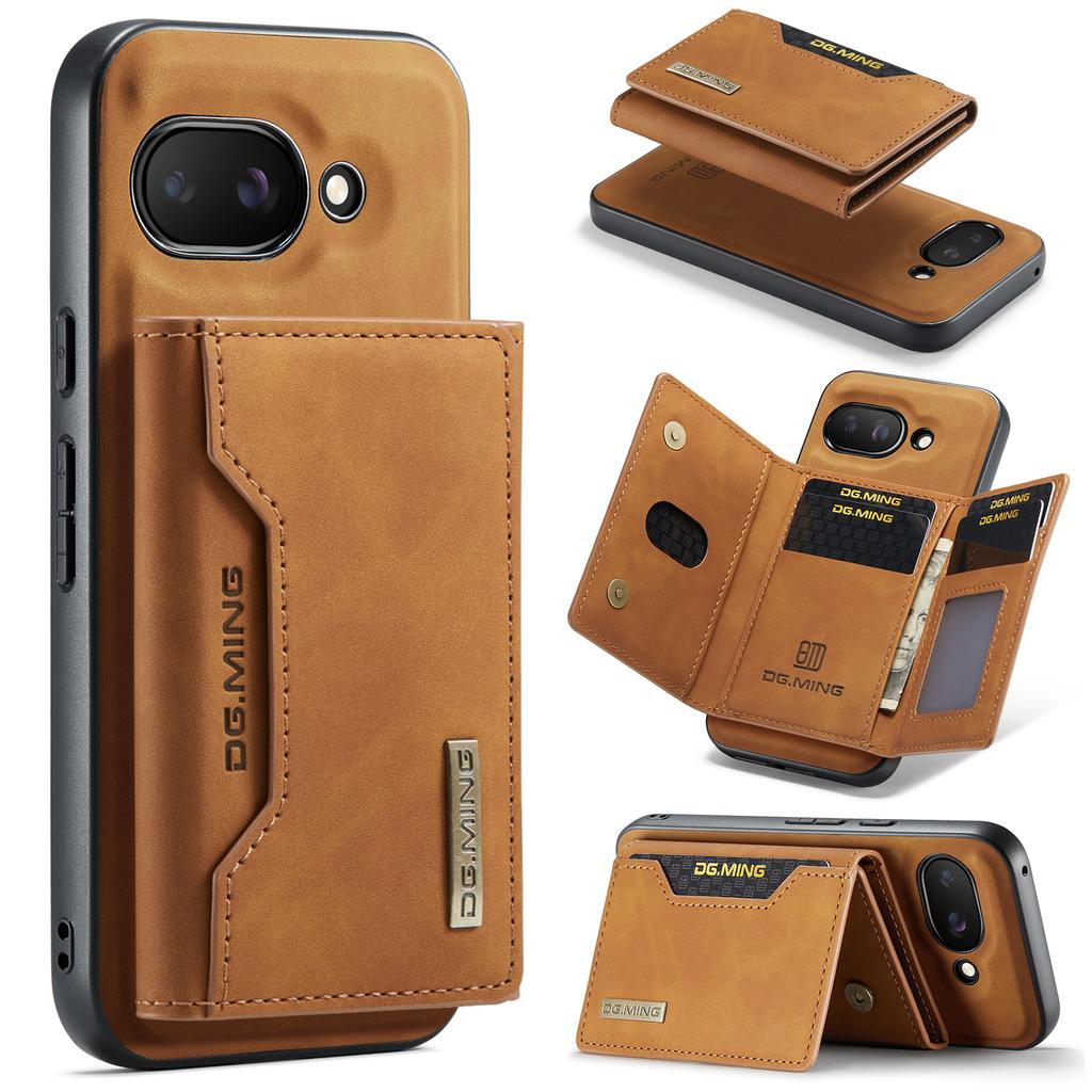 DG.MING M2 Serie für Google Pixel 9a Hülle PU+PC+TPU Handyhülle Abnehmbare Brieftasche