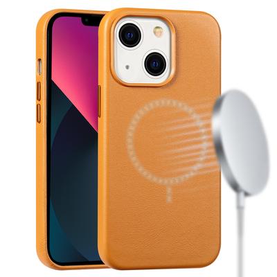 Echtes Rindsleder Handyhülle für iPhone 13 Pro Max 13 Mini 13Pro Max Luxus Magnetische Rückabdeckung Armor Shell