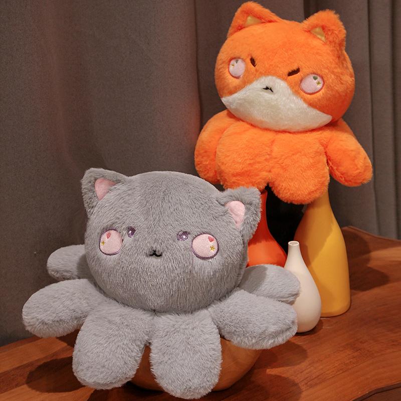 Nice Huggable Soft Plush Cat Rabbit Fox Bear Toy Cosplay Octopus Legs Stuffed Animals Doll Baby Appease For Kid