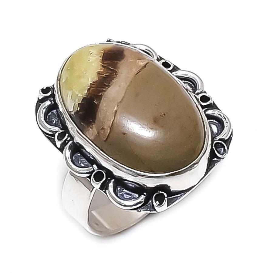 

Natural Septerian Stone Gemstone 925 Sterling Silver Jewelry Ring Size 10 w2d42