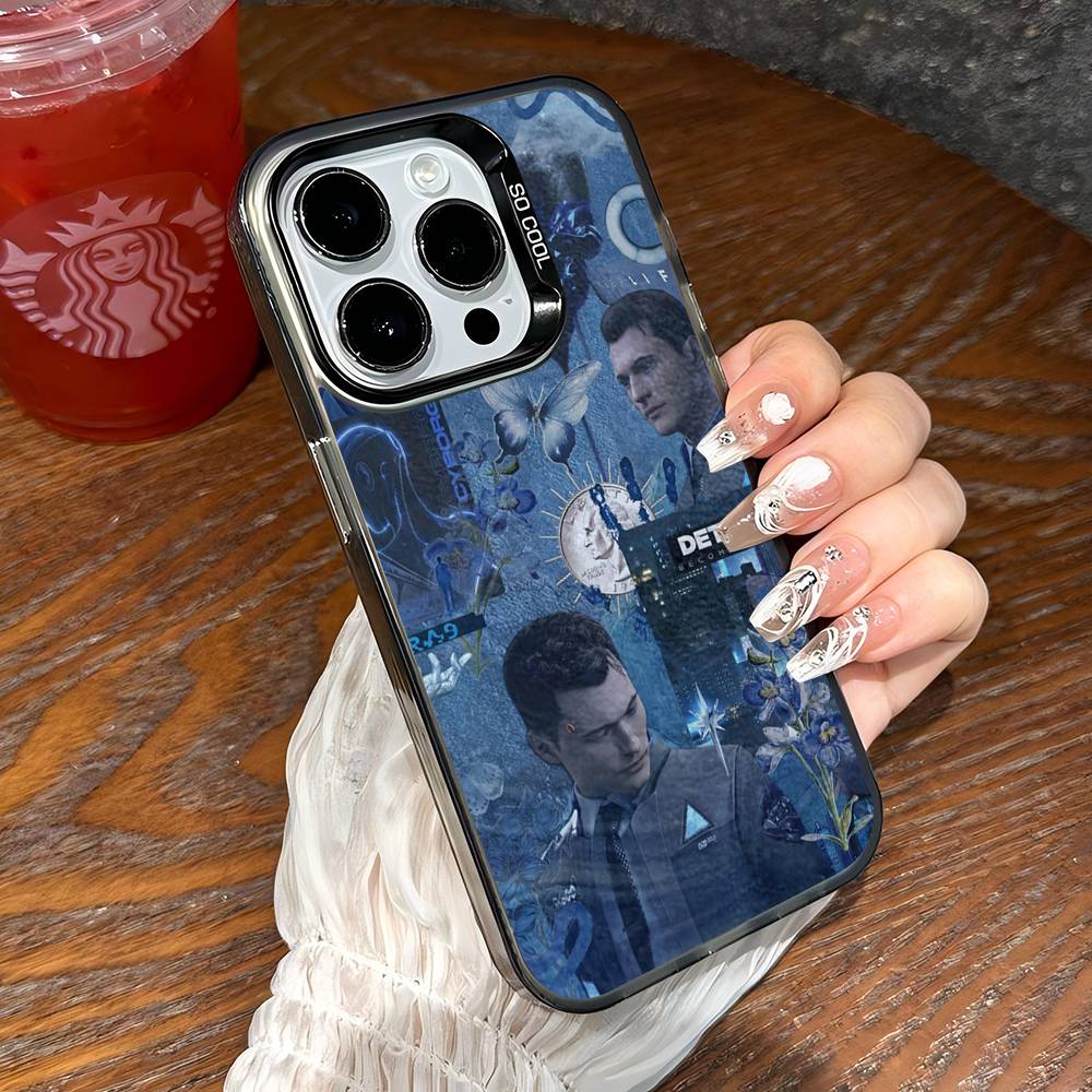 Popular Detroit Become Human Movie Silver Plated Inside Phone Case For IPhone 17 16 15 14 11 12 13 Pro Max Plus X XR XS Max