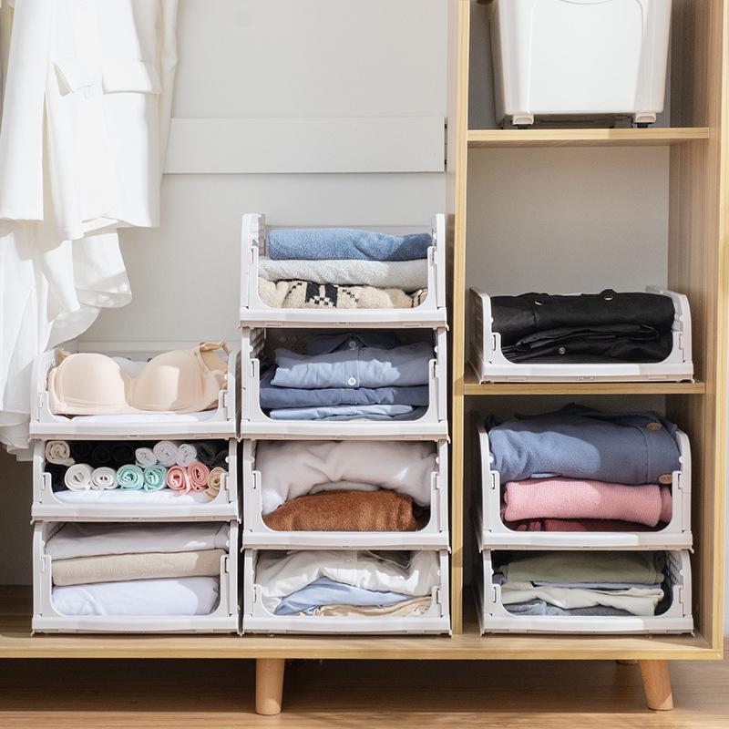 Layered Wardrobe Storage Box: Drawer-Style Clothes Organizer for Dorms