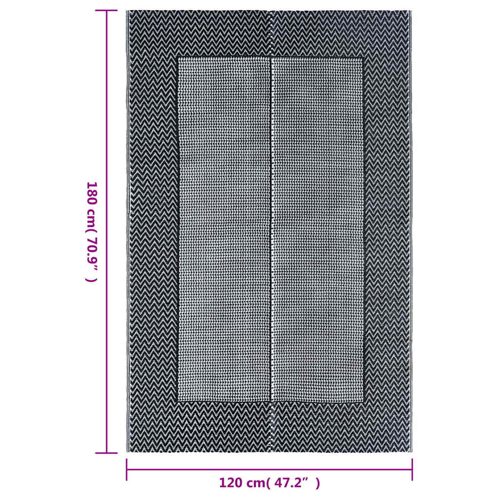 Outdoor Rug ARAKIL Gray 120x180 cm PP