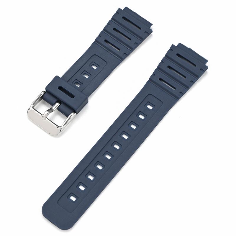 18mm Uhrenarmband für F108W F91 F94 F84 F105 AE1200 Weiches Harz Uhrenarmband Dornschließe Armband konvexer Ansatz Sport wasserdicht str