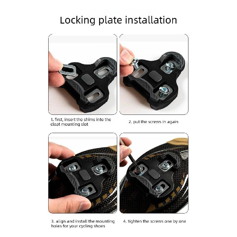 For KEO Bike Cleats for LOOK KEO Road Bicycle Pedals Cleat Self-locking 0/4.5/9 Degree Cycling Shoes Cleats Pedal Clip