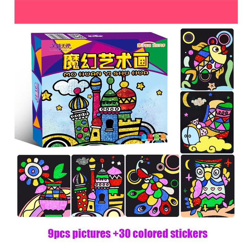 

DIY мультяшная волшебная переносная живопись, поделки для детей, игрушки для декоративно-прикладного искусства, детские творческие обучающие игрушки для рисования