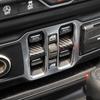 For 18- Jeep Wrangler JL ABS Carbon Car Window Lift Switch Button Cover Trim