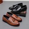 Fashion Men Business Tassel Shoes Casual Comfortable Fashionable Small Leather Shoes Men Gentlemen Social Brand Shoes Men Sizes 38-48