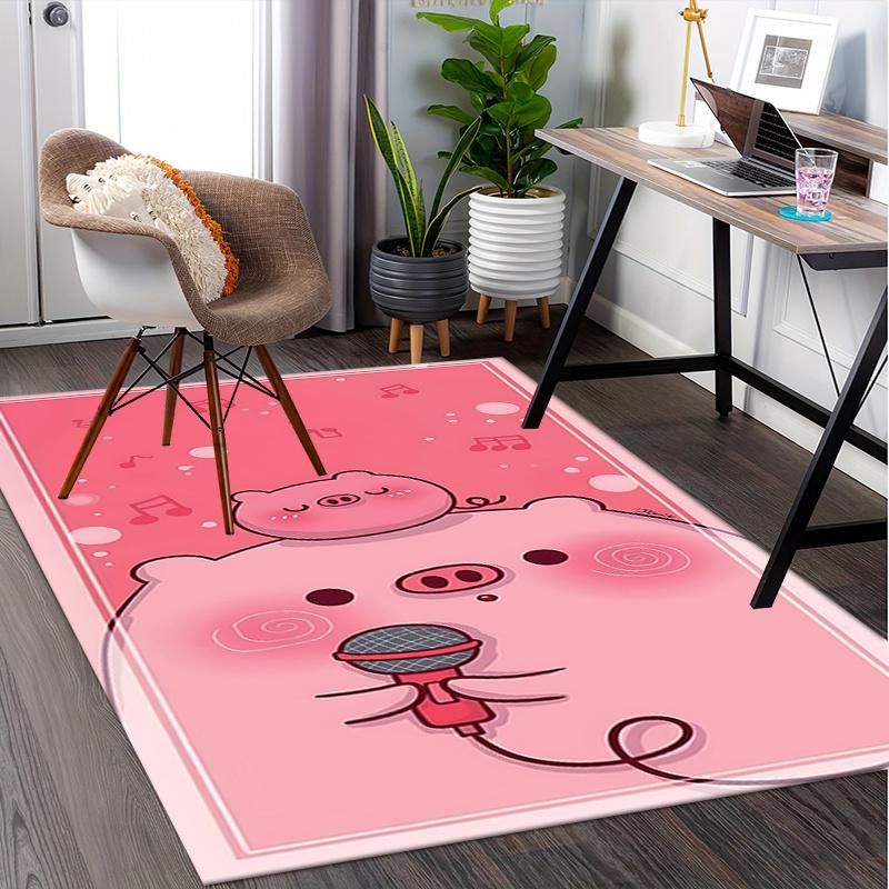 Charming Pig Chair Mat: Cute Office Carpet for Your Home Decor - Perfect Gift for Any Room!0188A