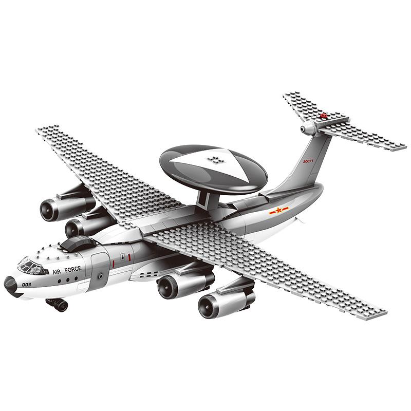 WANGE Militär-Panzerflugzeug-Modell Spionageflugzeug Luftgestützte Warnung Baustein-Spielzeugset Kompatibel mit Steinen Kindergeburtstagsgeschenk Nr.5005