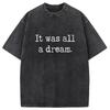 Fashion Summer Washed Acid T-shirts Casual Loose Letter Printed Vintage Tops Holiday Short Sleeve O-Neck Harajuku Tunics