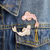 Krásny kreslený odznak Ryby Treska Potápačská Utierka Džínsy Denim Brošňa Pin Party Šperky es Prívesok