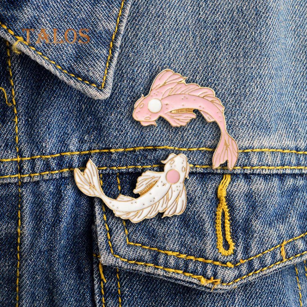 Krásny kreslený odznak Ryby Treska Potápačská Utierka Džínsy Denim Brošňa Pin Party Šperky es Prívesok