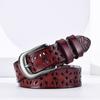 Ladies Belt Leather Hollow Cowhide Belt Fine Decorative Belt