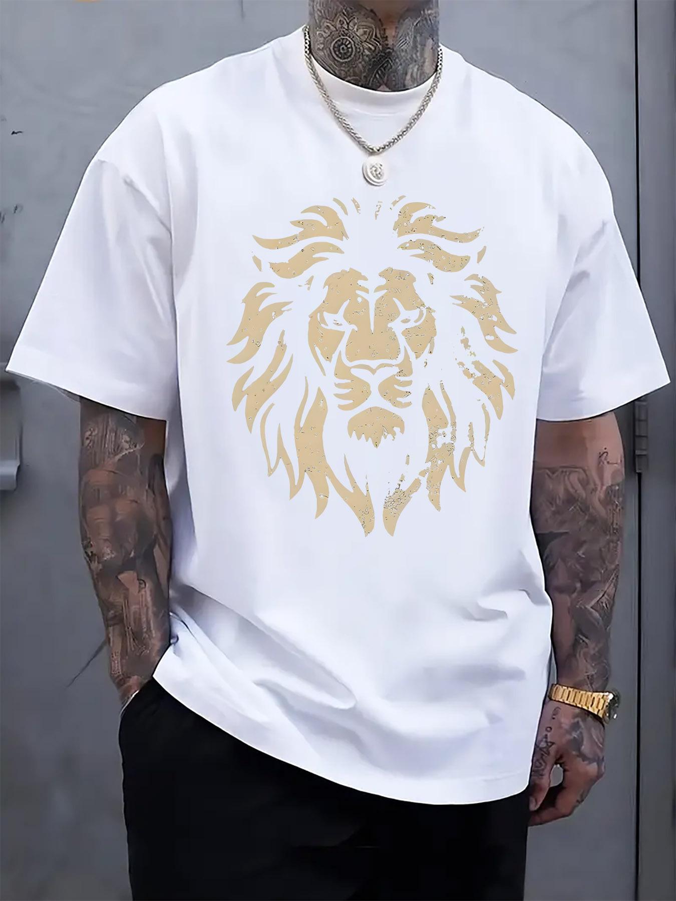Vintage Tshirt Vintage Lion Head Graphic Tshirt - 95% Pol... XXL