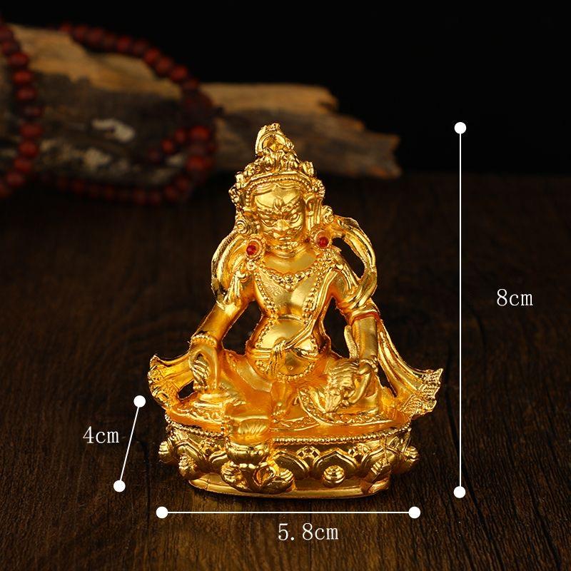 Tibetan Miniature Buddhist Figures Golden Engraved Variety Shapes Alloy Handicraft Tantric Home Gift Altars Desktop Decorative