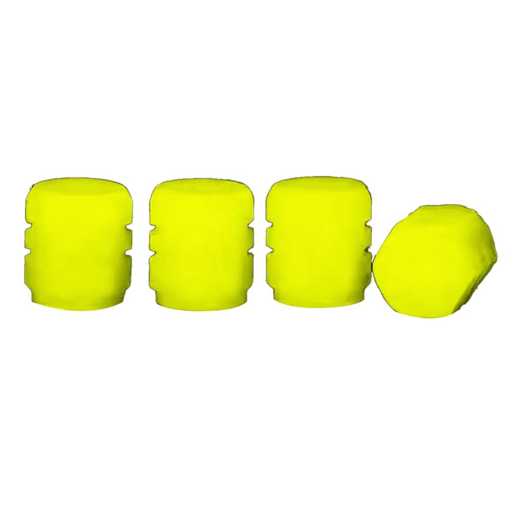 Luminous Tire Valve Cap Rubber Fluorescent Tire Valve Cap Luminous Air Nozzle Tire Valve