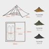 Thous Winds Tent Solo Lightweight Easy Setup One-Pole Tent Compact 4-Season Pyramid Tent 2-Person Camping Outdoor Hiking Windproof