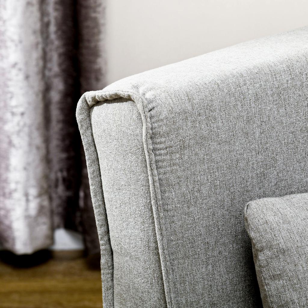 Sleeper Chair, 6-Level Adjustable Backrest, Linen Look, up to 150 kg, Light Grey